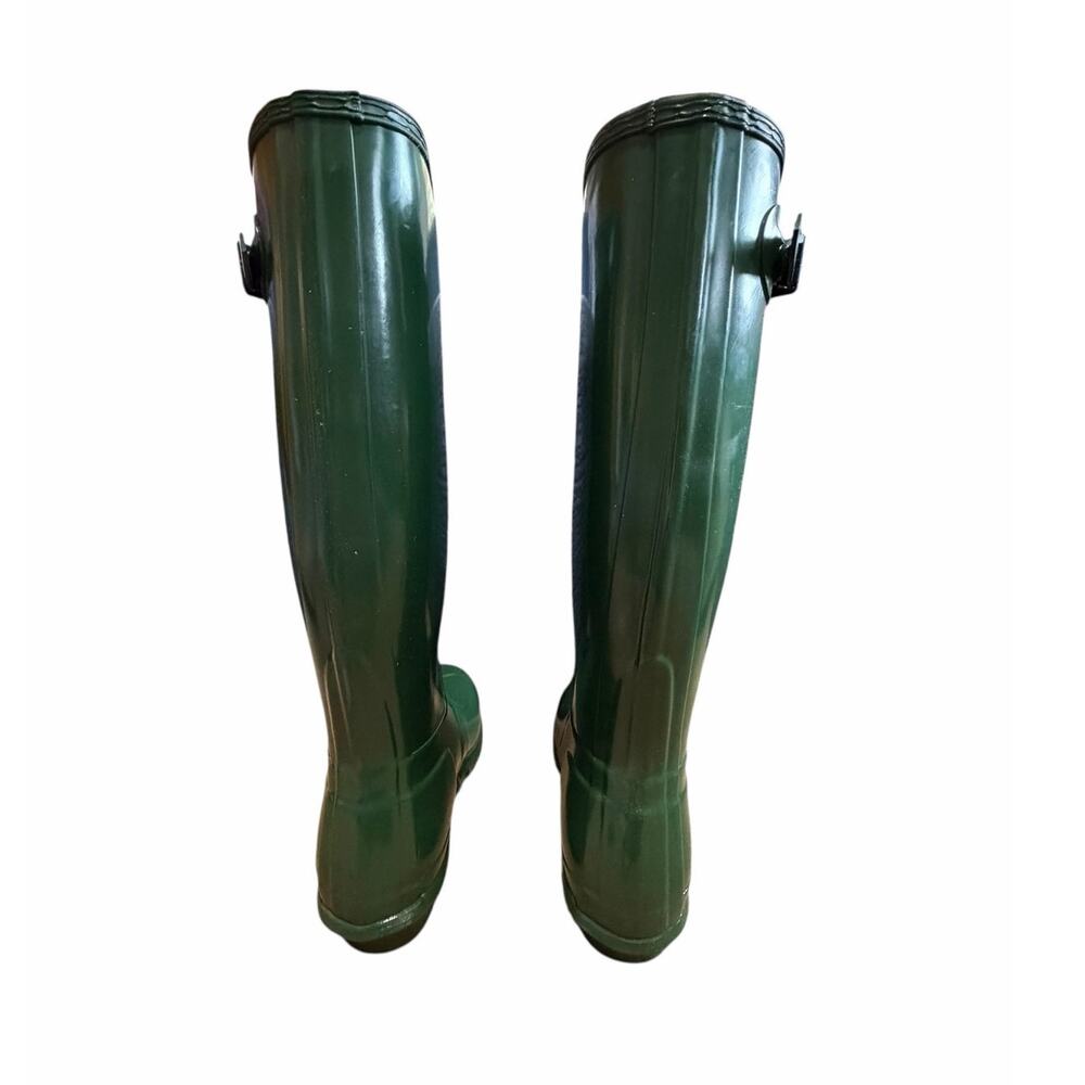 Hunter NEW US Size 8 Original Tall Gloss Womens Rain Boots RARE Hunter Green NIB - Picture 8 of 10